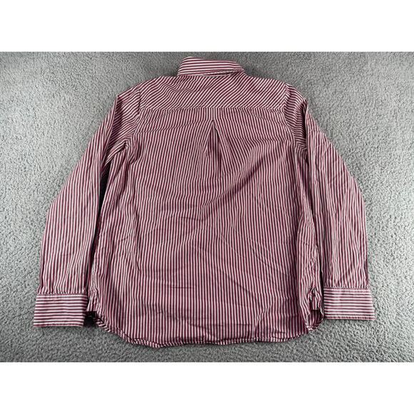 Tommy Hilfiger Shirt Womens Medium Red Button Up Striped Long Sleeve Business - Picture 8 of 10
